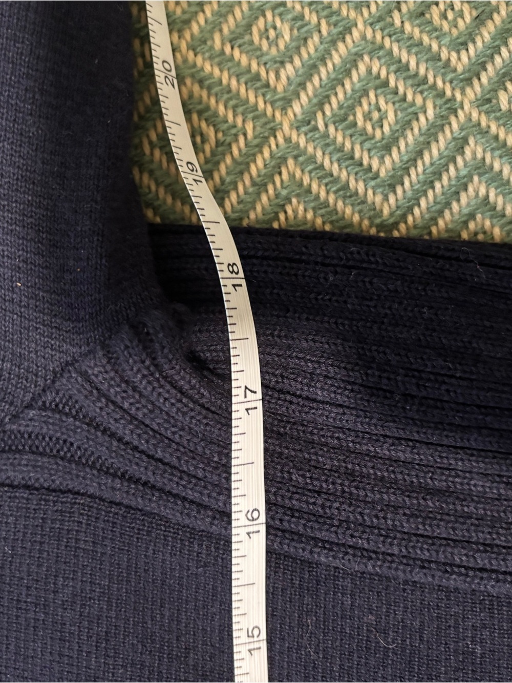 Talbots Navy Ribbed Crew Sweater - Picture 6 of 14